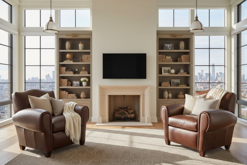 Recliner Featuring Camel Back Silhouette and Traditional Style