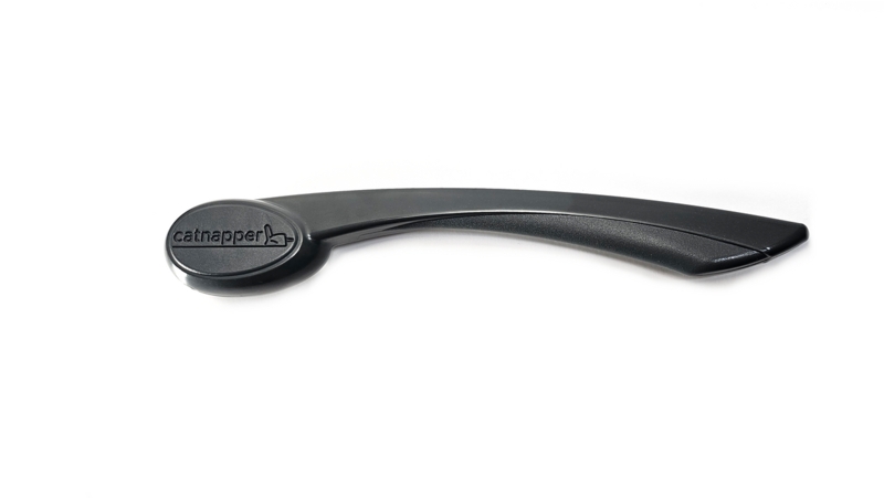 Recliner Handle Charcoal Grey Matte Finish Embossed Brand Logo