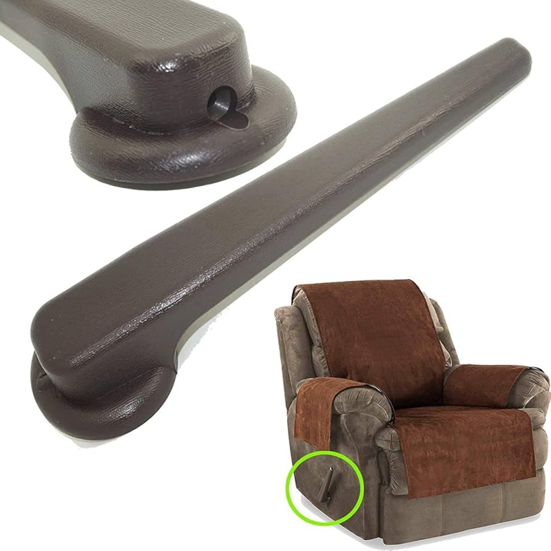 Recliner Handle Replacement Brown Plastic Pebbled Surface Square Hole