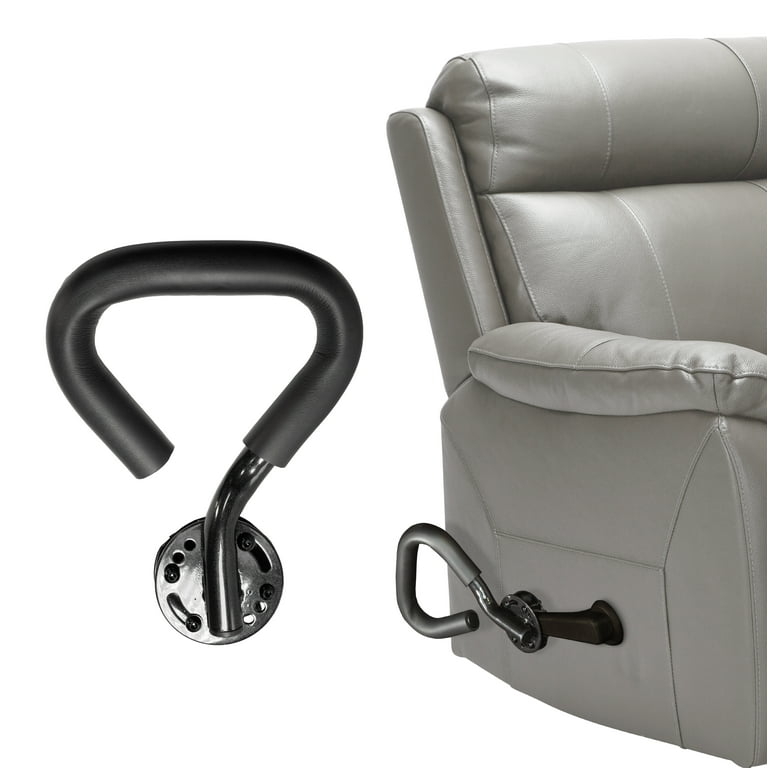 Recliner Lever Extender Black Foam Grip Curved Handle Circular Mount