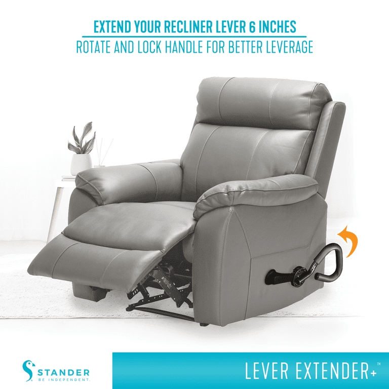 Recliner Lever Extender Matte Black Looped Grip Mobility Aid Accessory