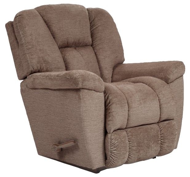 Recliner Manual Rocking Brownstone Woven Fabric Segmented Back Chair