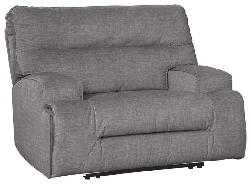 Recliner Oversized Gray Split Back Contemporary Fabric Armchair