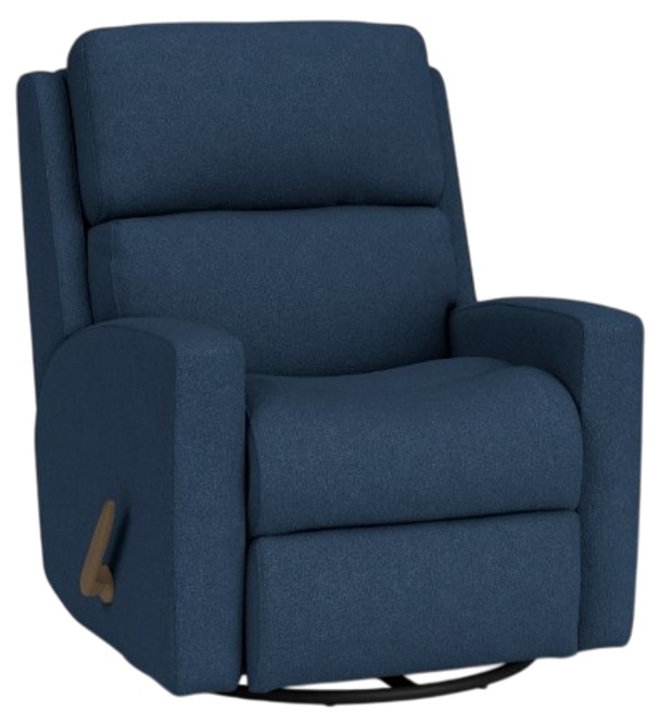 Recliner Swivel Glider Base Two Tier Back Manual Lever Track Arms Blue