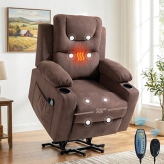 Recliner with Cup Holders, Power Lift Base and Massage Function