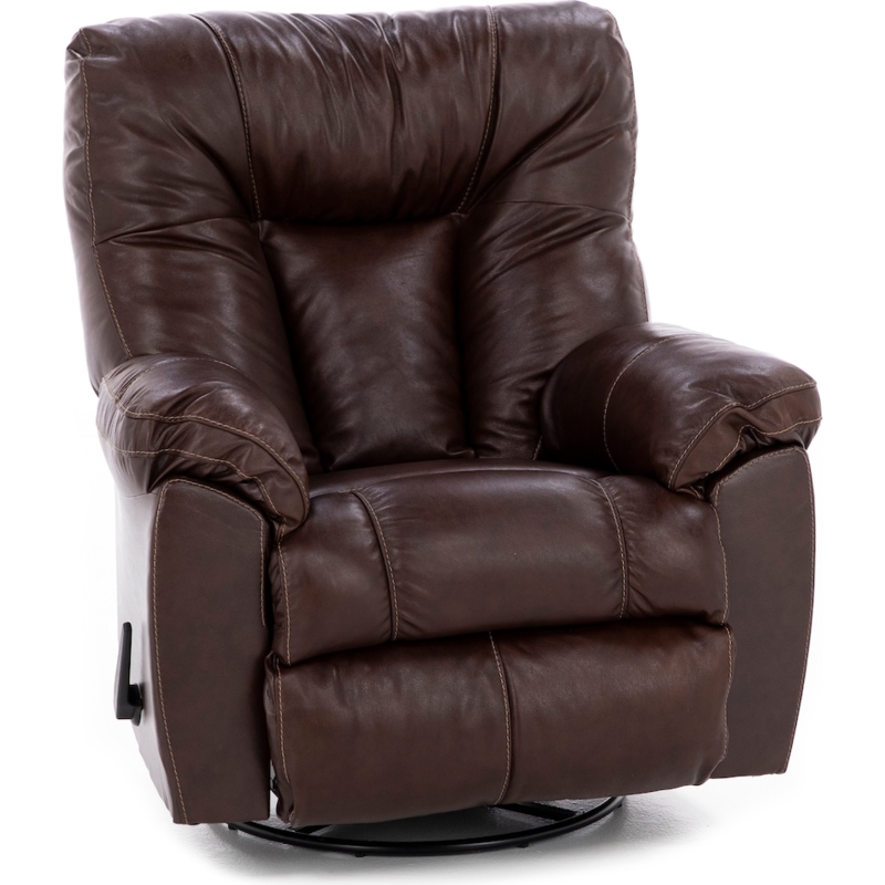 Recliner with Swivel Rocker Base and Contrast Stitching