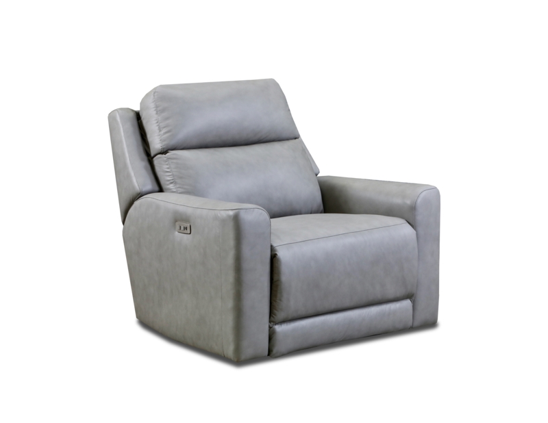 Recliner with Tiered Back Cushion, Power Controls, Contemporary