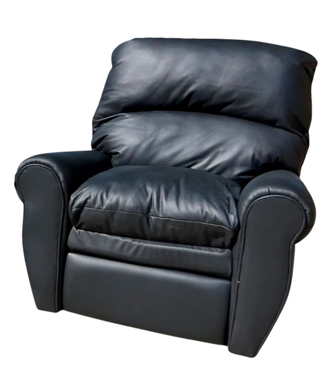 Reclining Armchair Traditional Rolled Arms Leather-Like