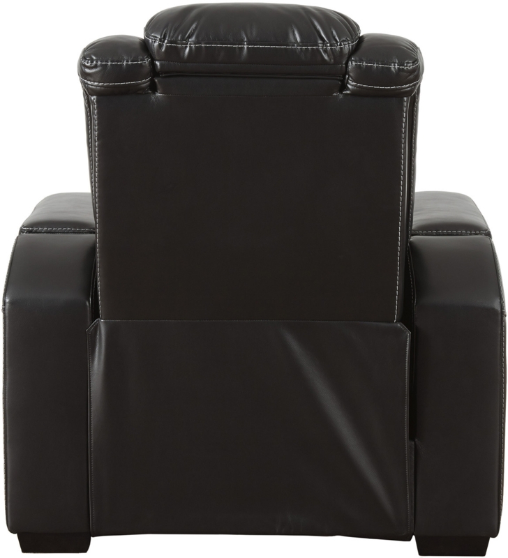 Reclining Chair Back View with Tailored Flap and Contrast Stitching