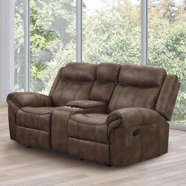 Reclining Loveseat with Center Storage Console and Cup Holders