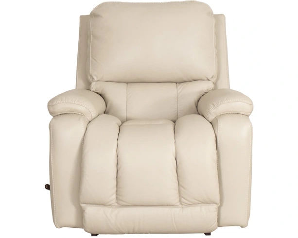 Rocker Recliner Off-White Channeled Back Pillow Top Arms Manual