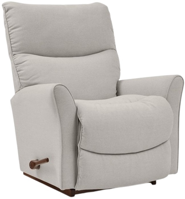 Rocking Recliner Slim Profile Ash Gray Manual Fabric Recliner