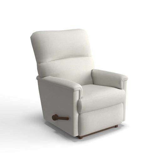 Rocking Recliner with Cushioned Headrest and Rolled Arms