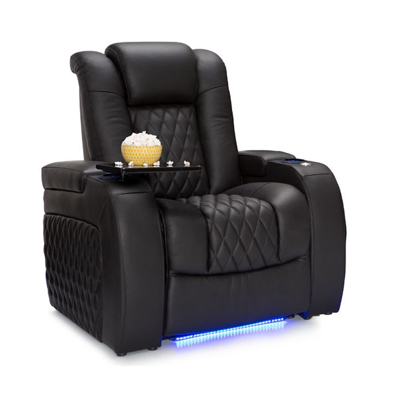Seatcraft Virtuoso Italian Leather Heat & Massage Home Theater Seating  Single Recliner