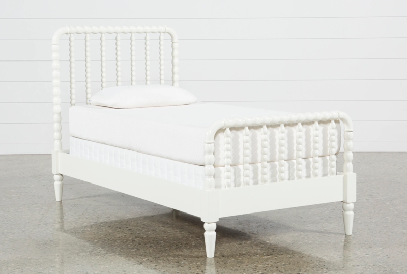 Spindle Twin Bed Beaded Detail Turned Legs Cottage Traditional Style