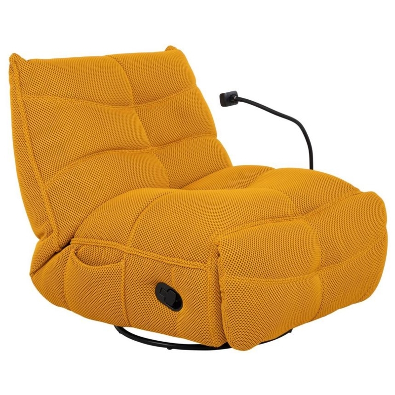 Swivel Glider Recliner: Honeycomb Mesh, Flexible Reading Arm