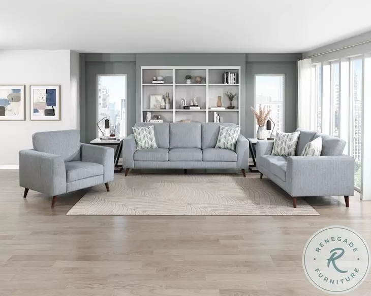 Tailored Accent Chair in Chenille-Like Fabric with Track Arm Design