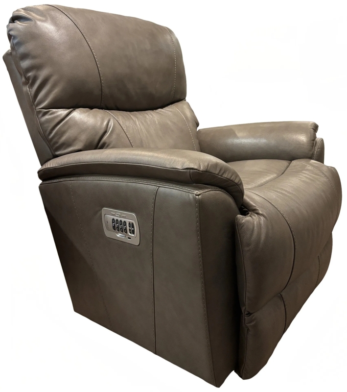 Taupe Power Rocking Recliner With Electronic Side Panel Controls