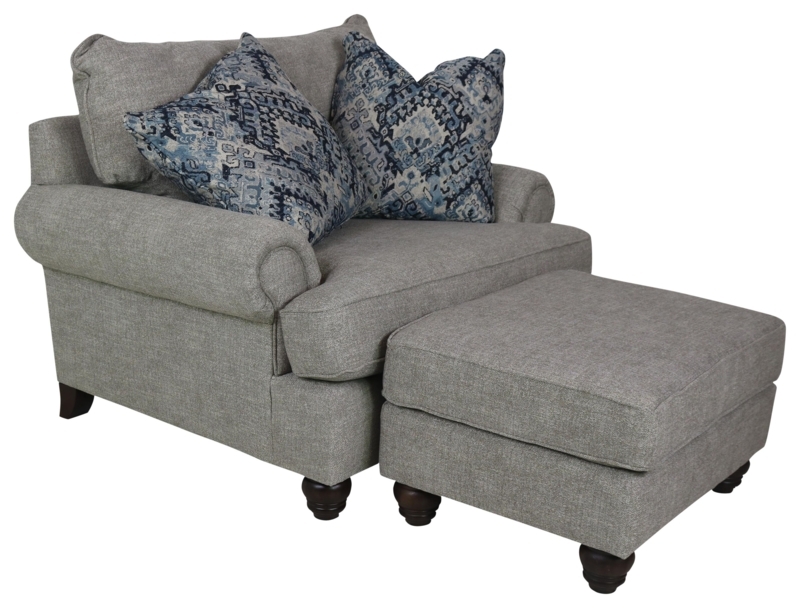 Traditional Chair And A Half With Rolled Arms And Bun Feet