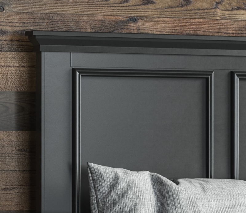 Traditional Headboard featuring Crown Molding and Recessed Panels