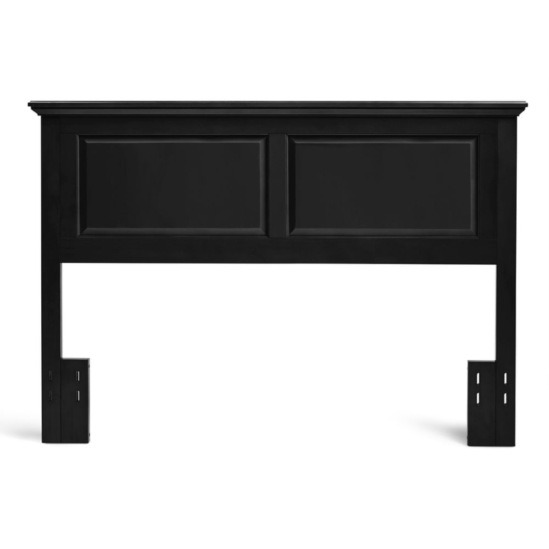 Traditional Headboard with Twin Panel Design and Visible Mounting Slots