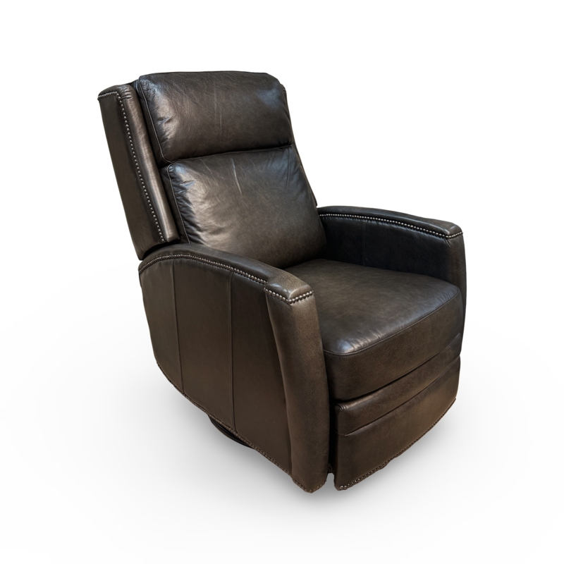 Traditional Recliner with Nailhead Trim and Segmented Back