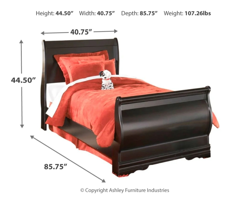 Traditional Sleigh Bed Deep Espresso Paneled Design Low Profile Rails