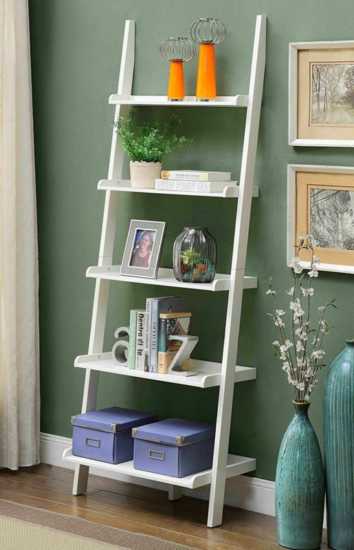 Transitional Ladder Bookcase with Tapered Design