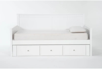 Transitional Twin Daybed featuring High Back and Three Drawer Storage