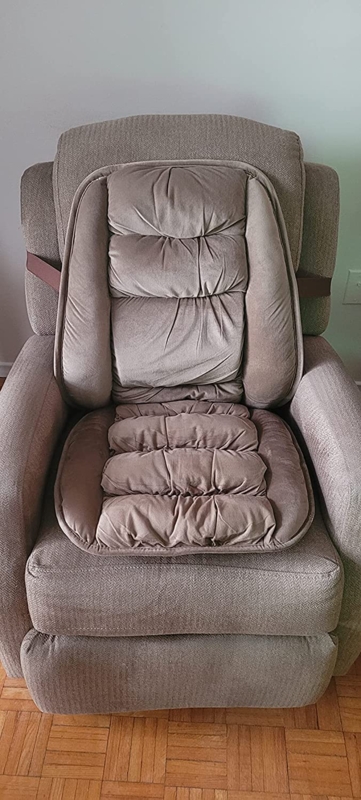 Velvet-Like Chair Pad Set with Segmented Lumbar Support