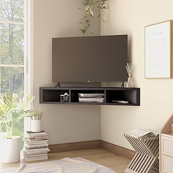 Amazon.com: 24/7 Shop at Home French 47 inch Modern Floating TV Stand with  Storage, Floating Corner Shelf for Wall, Wood Entertainment Center with  Shelves for Living Room, Bedroom, Family, Cappuccino Brown :