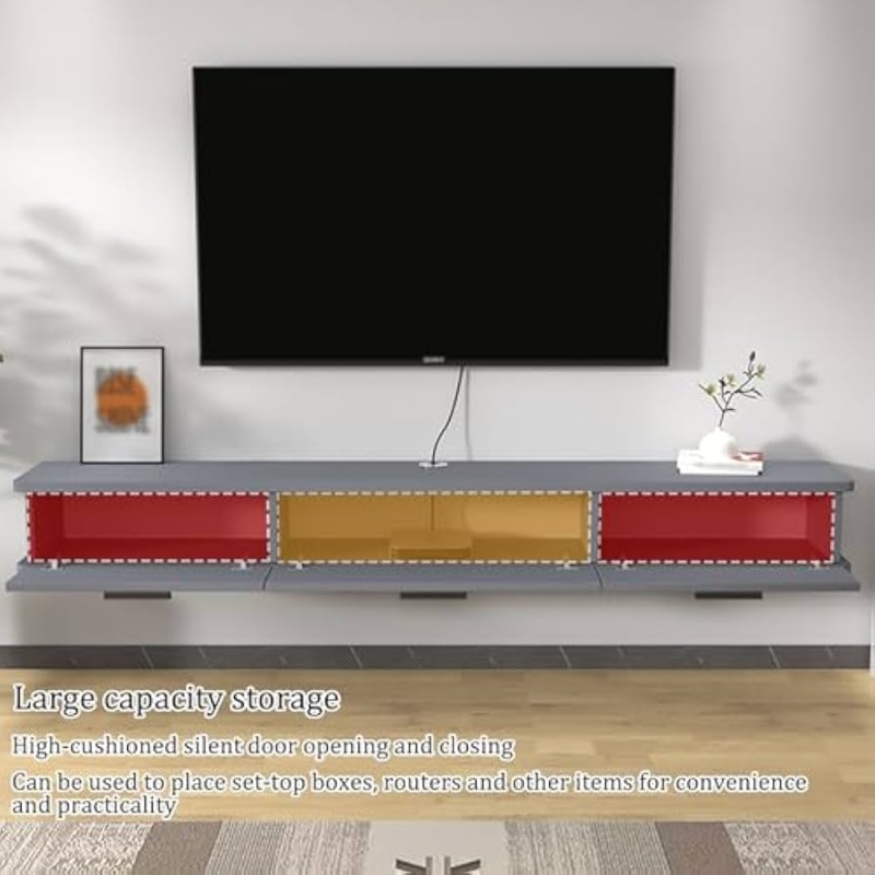 Amazon.com: Ceiling Tv Mount Stand Wall Bracket Adjustable Height Stands  Pedestal,Wall Mount Floating TV Stand Shelf with Flip Door and Storage  Modern Long TV Console for Living Room Wall Mounted TV Cab :