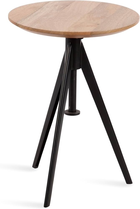 Amazon.com: Kate and Laurel Keres Modern Adjustable-Height Round Tripod Side  Table, 16 x 16 x 28, Natural Wood and Black, Transitional Circle End Table  for Use as Indoor Plant Stand or Bedroom