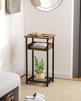 Amazon.com: KJGKK Tall End Table, 30 inch High Side Table, Small Entryway  Table, Bedside Table for Living Room, Bedroom, Office, Rustic Brown : Home  & Kitchen