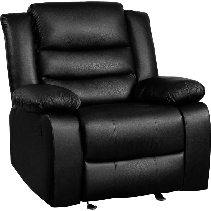 Amazon.com: PrimeZone Oversized Rocker Recliner Chair - Comfy Wide Lazy Boy  Recliner Chair with Overstuffed Armrest, Faux Leather Manual Reclining  Chairs for Living Room, Bedroom, Home Theater Seating, Black : Home &