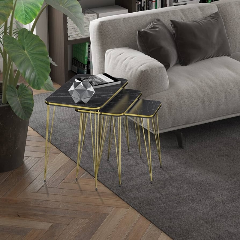 Amazon.com: Rectangular Nesting Set of 3, Nesting Table, Modern Woodgrain  Look Base for Living Room Coffee Tables or Nightstands - Coffee Table - Side  End Table - Small Side Table : Home & Kitchen