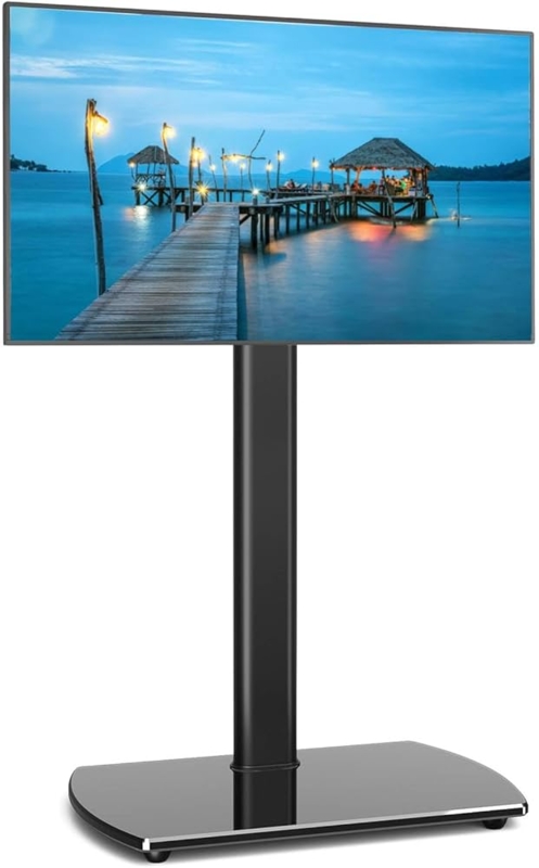 Amazon.com: Rfiver Swivel TV Floor Stand with Mount, Universal for 32-65  Inch LCD LED Flat Screen, Height Adjustable TV Mount Stand with Shelf,  Space Saving Corner TV Stand for Home Office :
