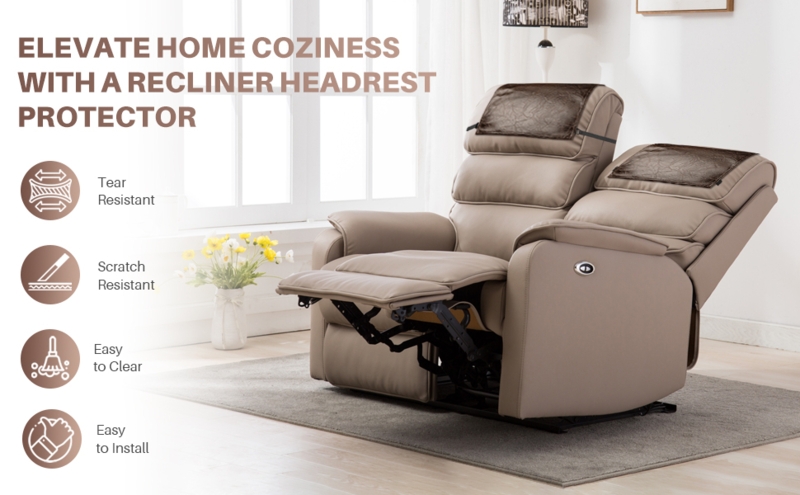 Amazon.com: Xmntdo Recliner Headrest Protector, Faux Leather Headrest  Protector for Sofa, Stain Resistant, Artificial Leather, 14.5x23 Inches  (Brown) : Home & Kitchen