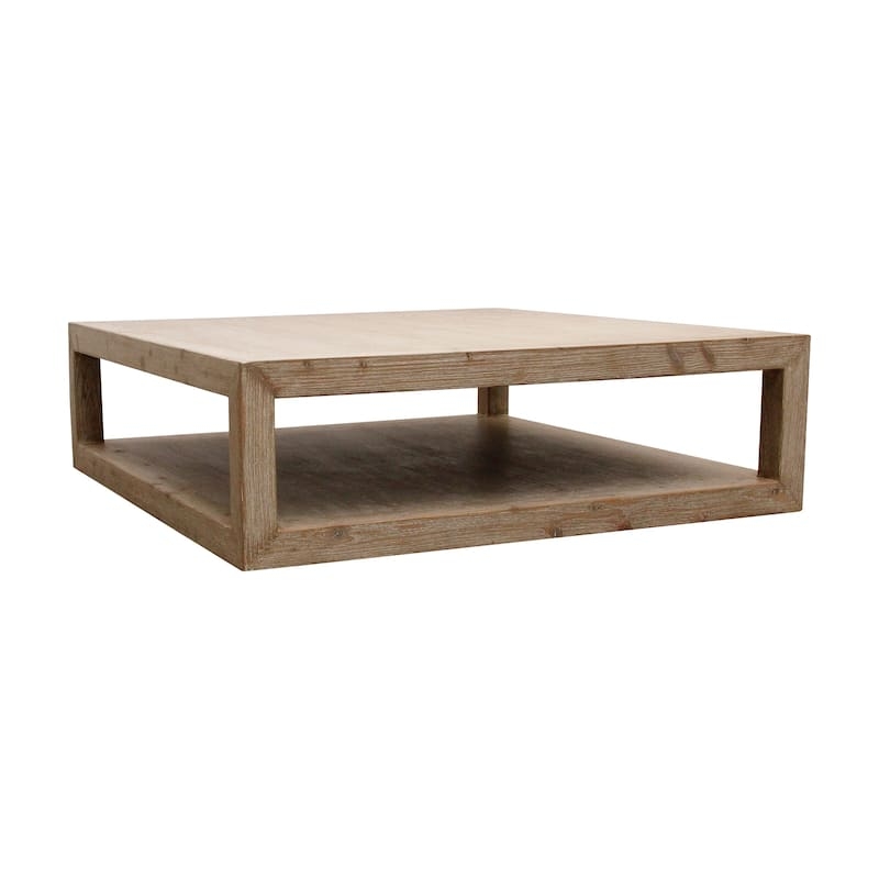 Artissance Versatile Peking Grand Framed Square Coffee Table With Weathered  White Wash, 50 Inch Long - On Sale - Overstock - 29308811