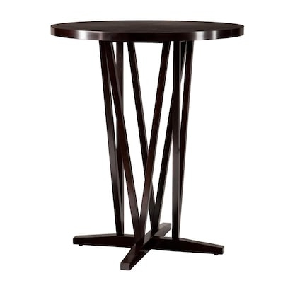Bar Table with Interlocking Legs and Dark Espresso Finish