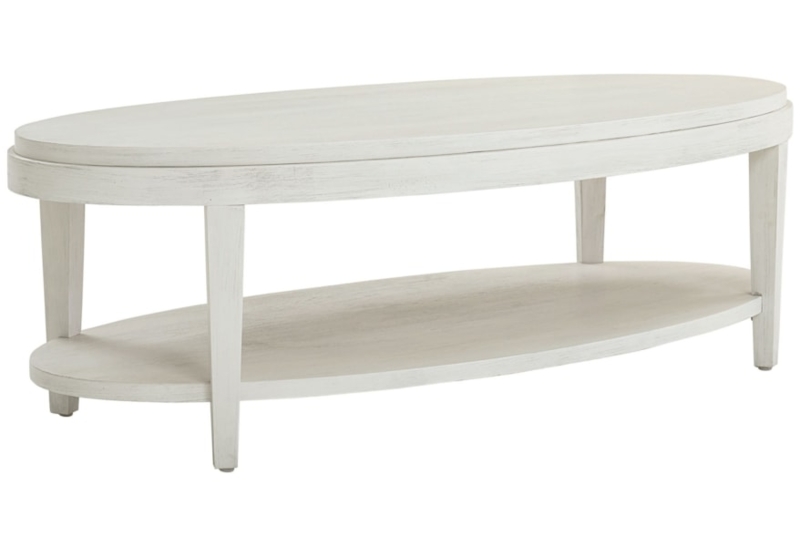 Bassett Ventura Transitional Oval Cocktail Table with Shelf | Bassett of  Cool Springs | Occ - Cocktail-Coffee Tables