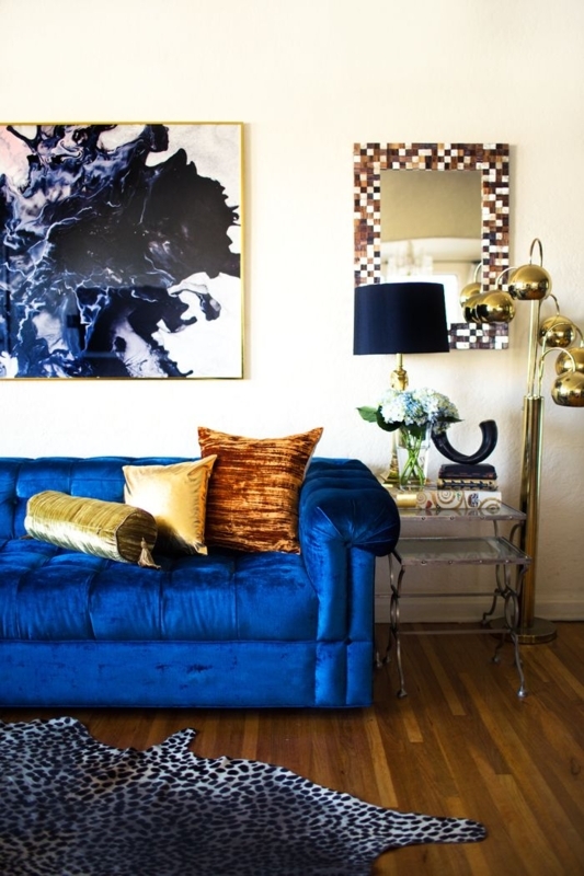 Blue Velvet Couches - Homey Oh My