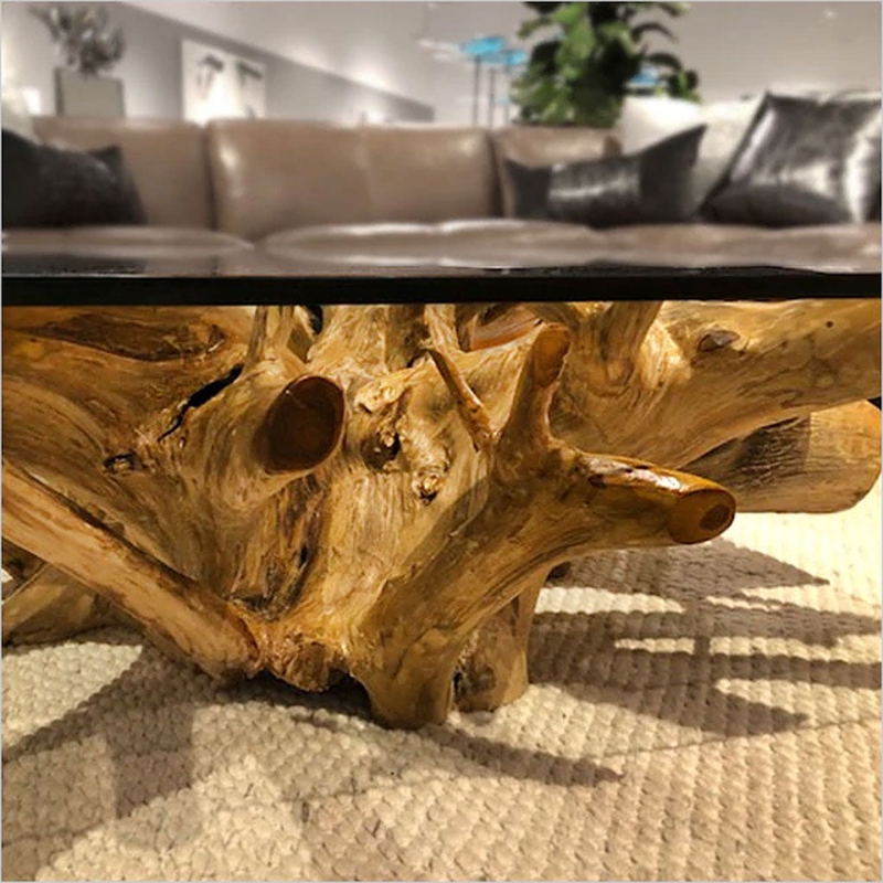 Coffee Table Base Teak Interlocking Legs Mid Century Modern