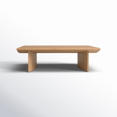 Coffee Table Sled Base Slab Legs Low Profile Scandinavian Style