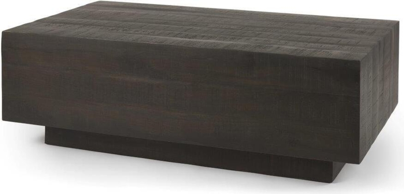 Coffee Table with Chunky Block Design and Plinth Base