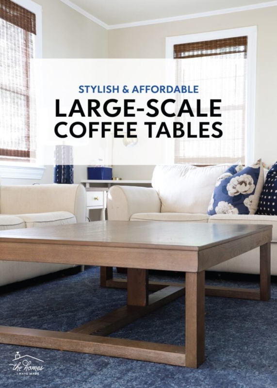 Coffee Table, With Lower Shelf, Square Silhouette, Substantial Scale