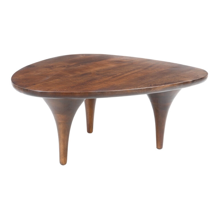 Coffee Table with Organic Silhouette and Splayed Tapered Legs