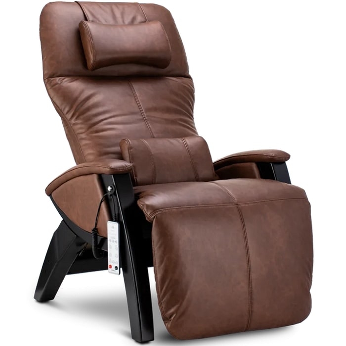 Cognac Zero Gravity Recliner Chair Massage Remote Leather-Like.
