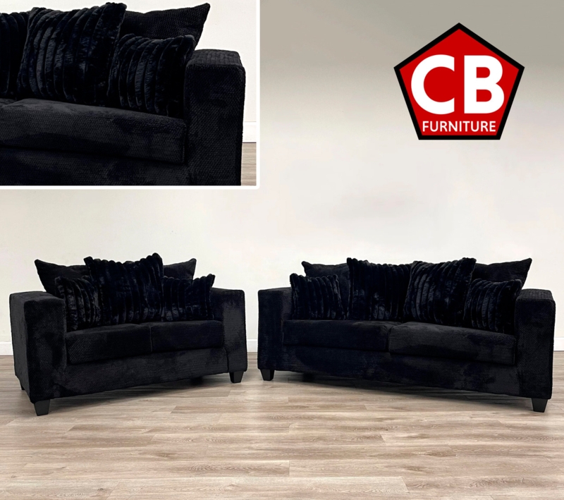 Contemporary Corduroy Sofa Set, Wide Wale Ribbed Texture, Track Arms.