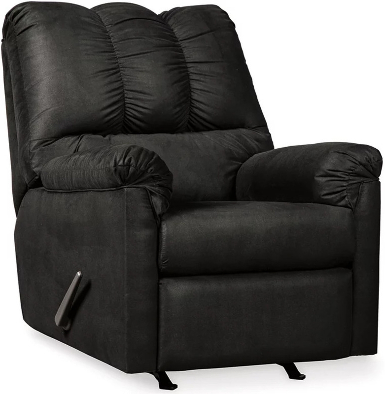Contemporary Rocker Recliner with Triple Split Back